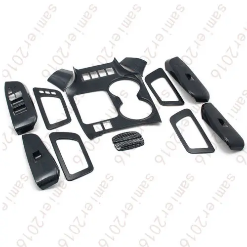 

13x Inner Trim Kit Full Set Cover Trims Carbon Fiber Color FOR TOYOTA HIGHLANDER