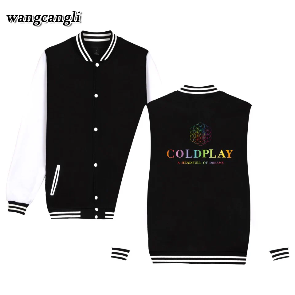 

Top band baseball clothing coldplay Britpop Alternative Rock bomber Jacket long sleeve Jackets coat men women hip hop sweatshirt