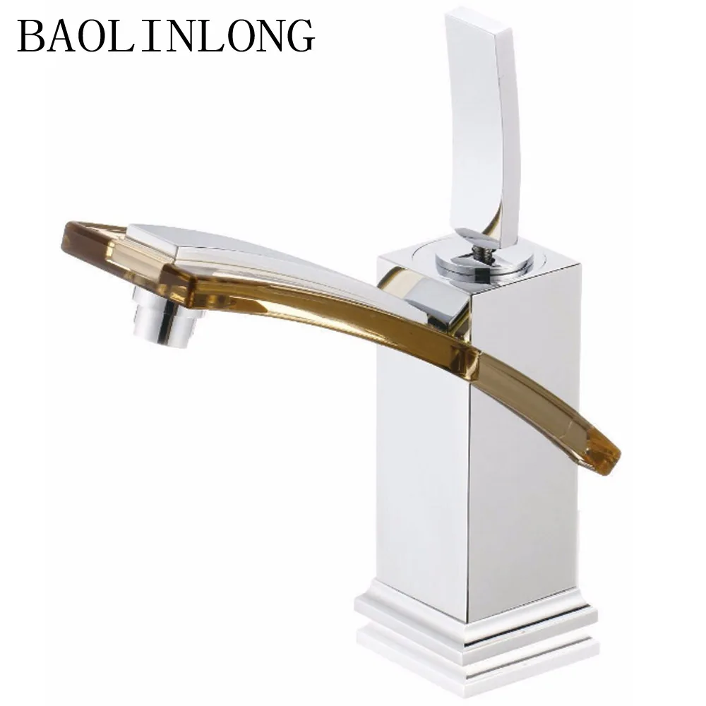 BAOLINLONG النحاس الطابق جبل حوض الحمام صنبور الغرور أحواض من الزجاج صنبور حوض خلاط ثقب واحد شلال صنبور BAOLINLONG النحاس الطابق جبل حوض الحمام صنبور الغرور أحواض من الزجاج صنبور حوض خلاط ثقب واحد شلال صنبور