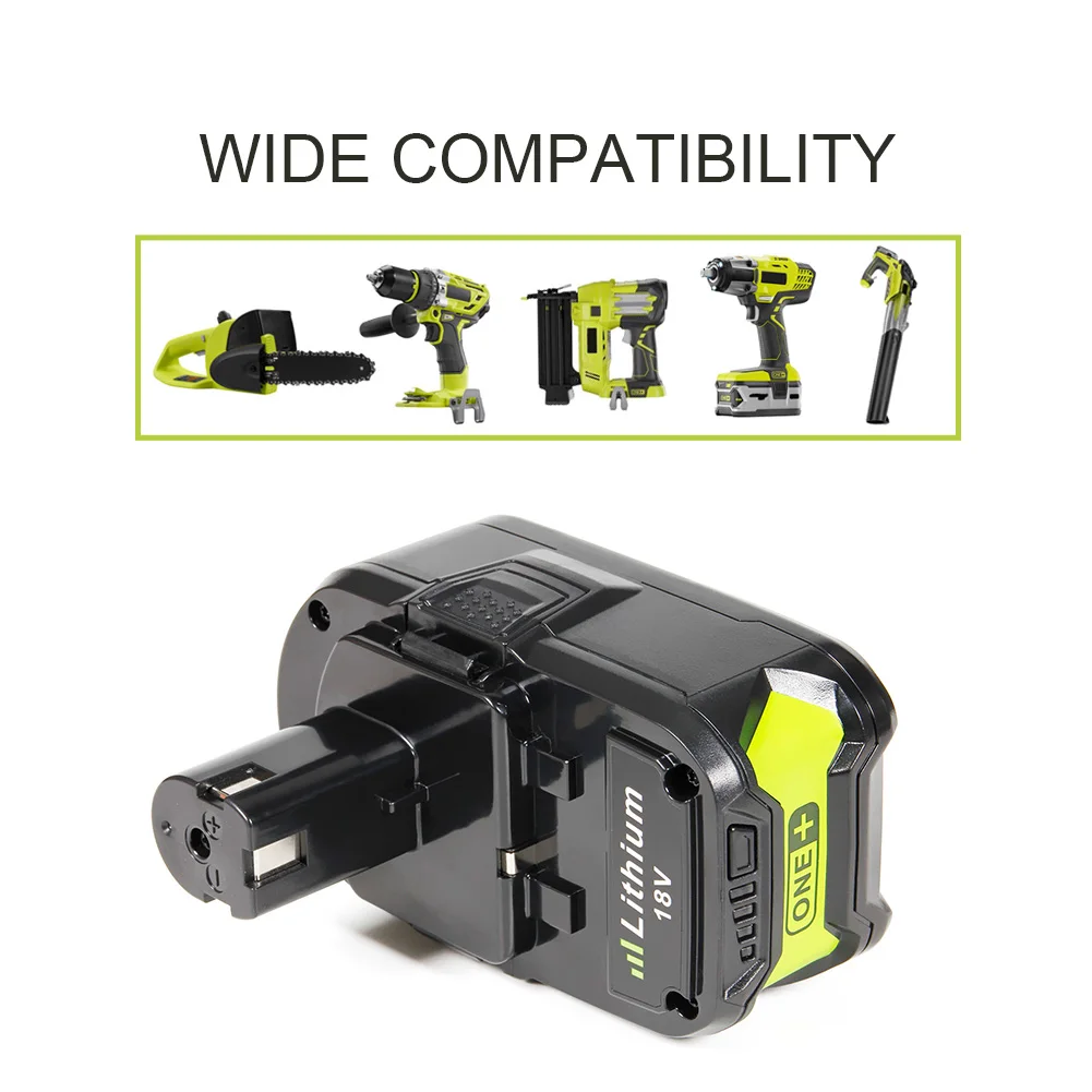 YHR Ryobi 18 В 5000 мАч P108 RB18L40 литий ионный Перезаряжаемые Батарея пакет Мощность