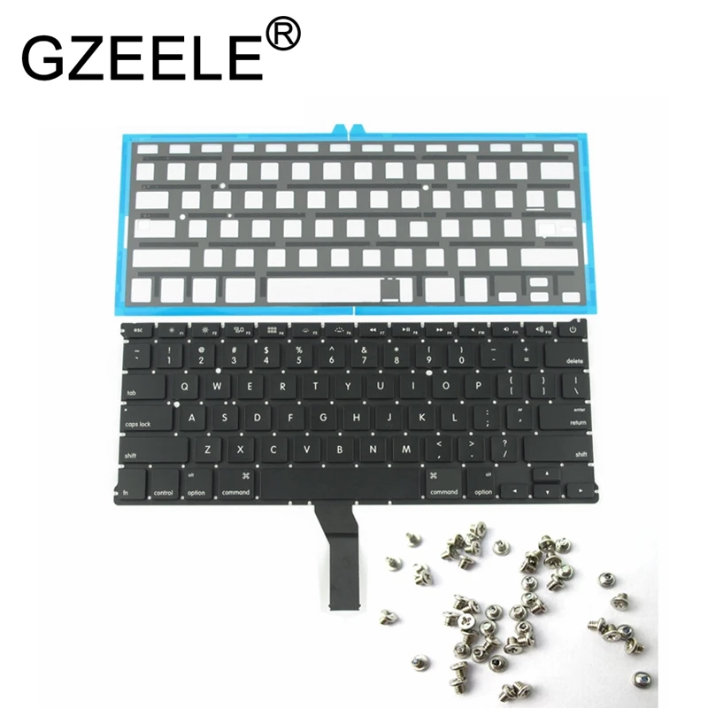 Новая Подсветка клавиатуры GZEELE для Macbook Air A1466 A1369 13 &quotMD231 2011-2015 + винтовая