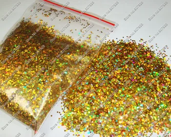 

50g/bag Laser Holographic Gold Dazzling Hexagon Glitter Paillette Spangles Shape for DIY Nail Art Decoration&Glitter Crafts