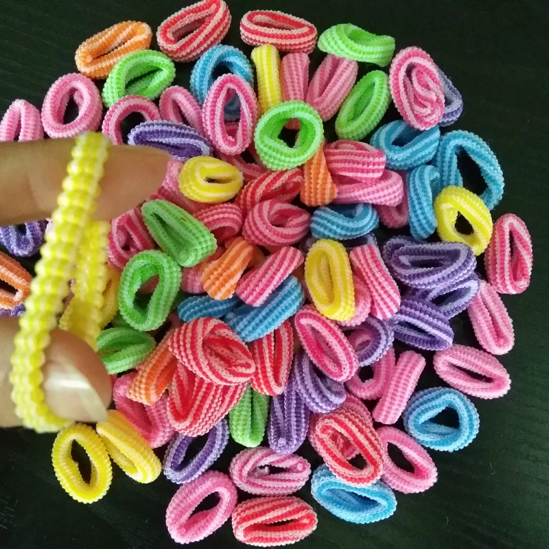 100pcs/pack, 10color 2cm diameter Elastic kids Hair band, rubber Band