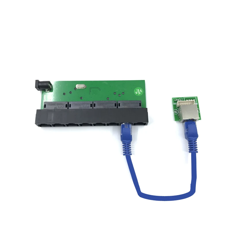 OEM Прямая с фабрики мини Быстрая зарядка 10/100 Мбит/с 8-портовый Ethernet сетевой переключатель концентратора доска двухслойная модель 2 rj45 1* 8pin головкой порт