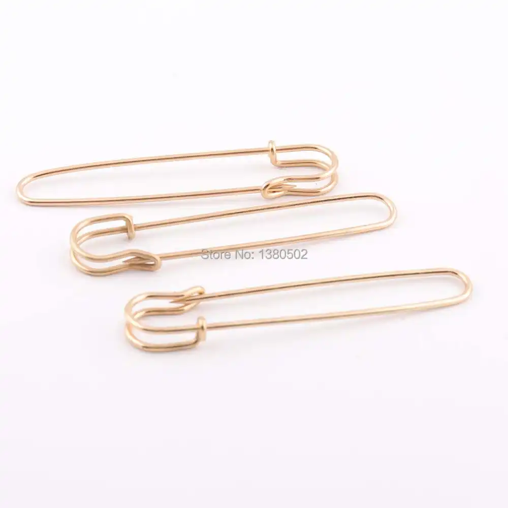 5pcs 85 15mm Gold Color Large Safety Pins Brooch Pins For Earring