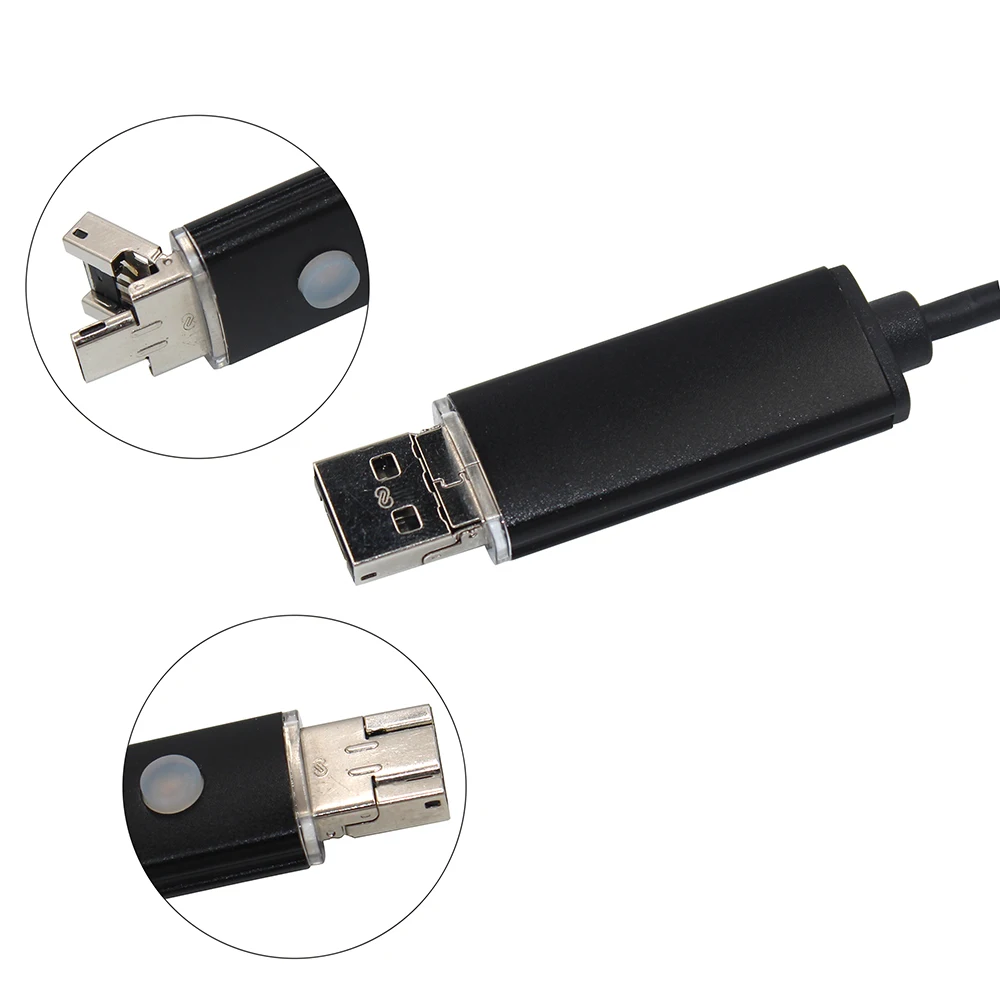 2 м 5,5 мм объектив HD USB камера эндоскопа IP68 Водонепроницаемый 6 светодиодов инспекционный эндоскоп с трубкой и камерой бороскоп для Android Phone PC