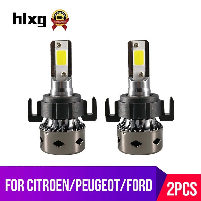 HLXG 2 шт. для Citroen C5, DS5, DS6 Elysee для peugeot 508,2008, 3008 для Ford Mondeo H7 светодиодные, под шину CANBUS, для автомобиля лампы для передних фар 12 V