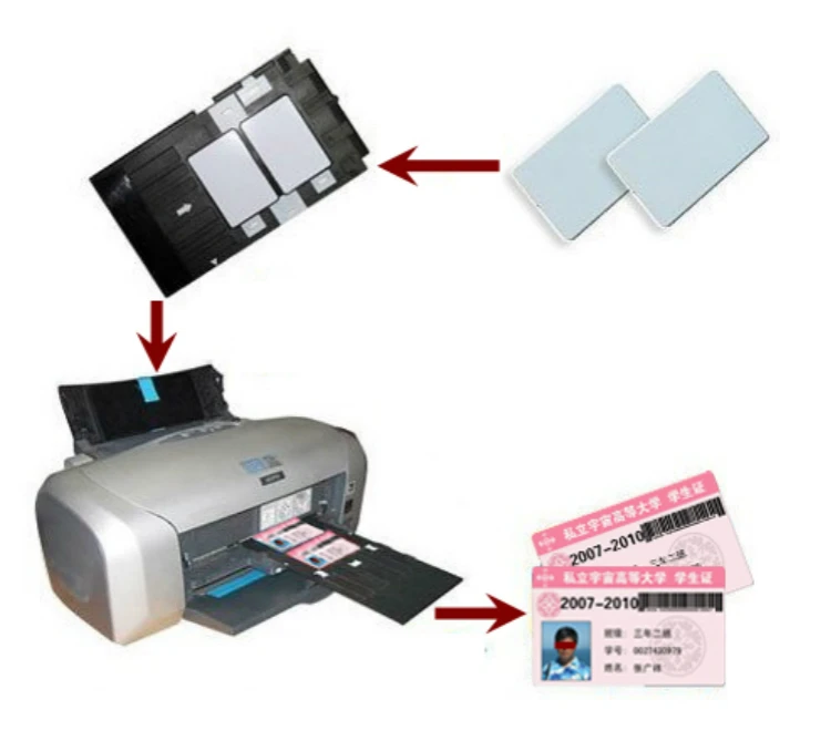 5X PVC ID Card Tray Plastic card Printing Tray for Epson R260 R265 R270 R280 R290 R380 R390 RX680 T50 T60 A50 P50 L800 L801 R330