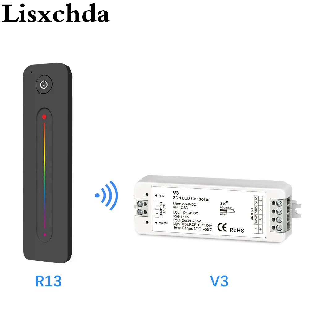 2,4G RGB контроллер светодиодной ленты Беспроводной RF пульт дистанционного управления с ультра чувствительной регулировкой цвета сенсорный пульт дистанционного управления для светодиодной ленты