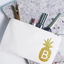 Индивидуальные инициалы тропический ананас свадебный макияж Косметика Сумки уникальный подарок для курицы вечерние кошельки дорожные сумки