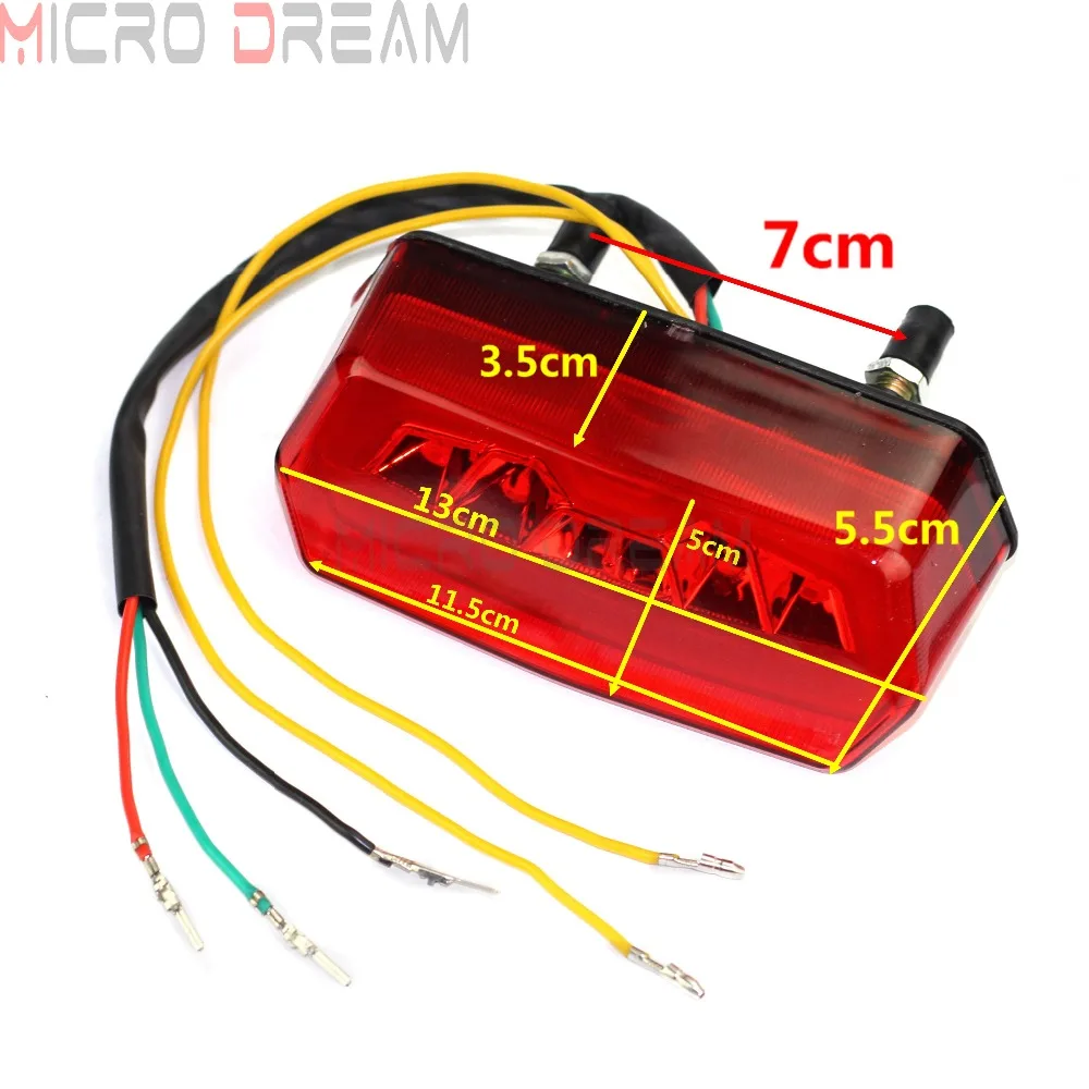Красный светодиодный задний фонарь Мотоцикл Янтарный Включите sigmal лампа задний свет для 2013- Honda MSX125 CB650F CBR650F CTX700N Grom125