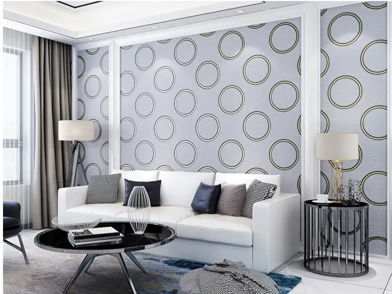 Beibehang фон обоев Мода Круг современный минималистский Флизелиновые обои спальня гостиная ТВ фоне обоев