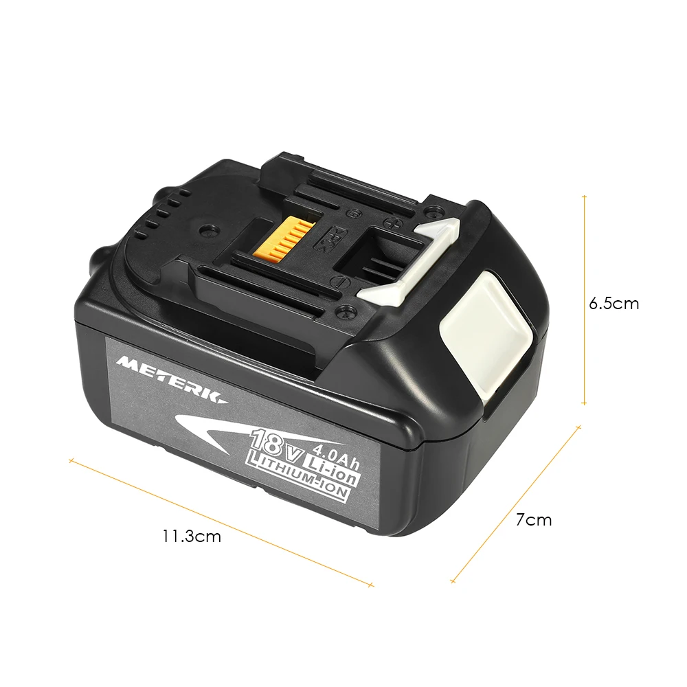 

Meterk BL1840 18V 4.0Ah Power Tools Battery High Capacity Recharcheable Lithium replacement Battery Pack for MAKITA