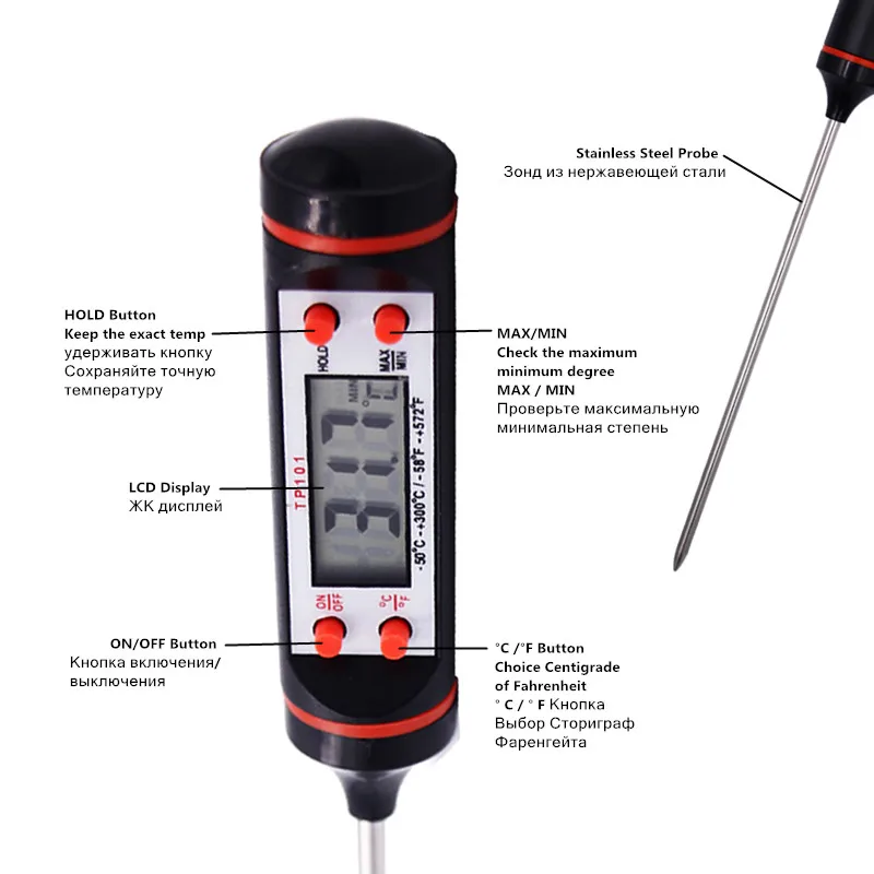 Как пользоваться кухонным термометром. Термометр кондитерский. Цифровой термометр (термощуп) tp300. Кухонный термометр. Термощуп tp300.
