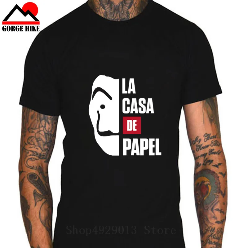 

Salvador Dali La Casa De Papel t shirt Costume & Face Mask Cosplay The House of Paper Role Playing Party Halloween Money Heist