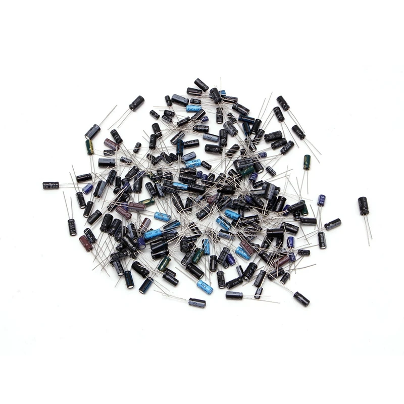 

210Pcs 25 Value 0.1uF~220uF Electrolytic Capacitors Assortment Kit Set