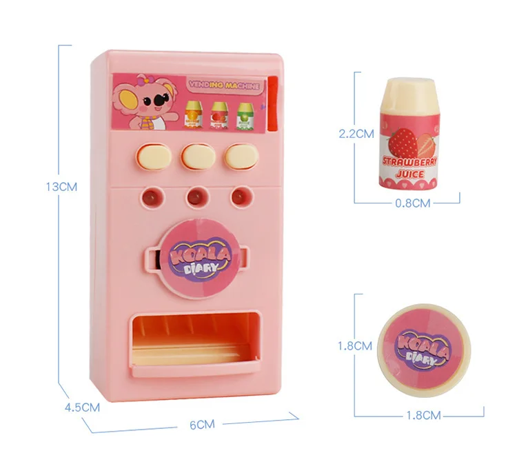 Кассовый автоматический торговый автомат для напитков детский игровой дом торговый автомат игрушка звук интерактивный подарок кассовый аппарат для детей
