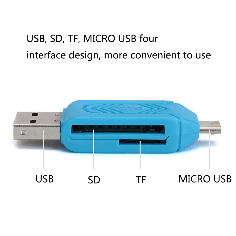 4 в 1 USB 2,0 TF/SD Micro USB OTG многофункциональный компьютер телефон кард-ридер