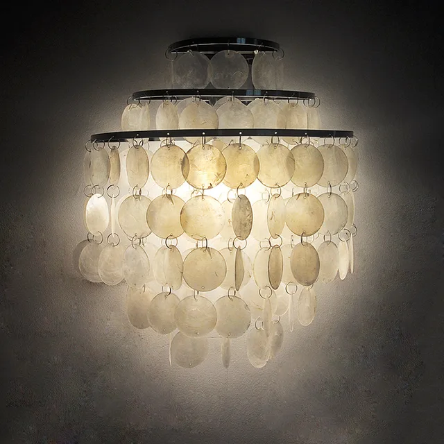 Modern Led Wall Lamp Shell Lampshade Bedroom Lighting Sconce Modern Led Wall Lamp Shell Lampshade Bedroom Lighting Sconce Bedside Mounted Light Fixture