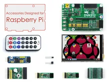 Accessories Pack for Raspberry Pi 3 Model B/2 B/B+/A+ + 3.5inch RPi LCD Screen + DVK512 Expansion Development Board+Module Kits