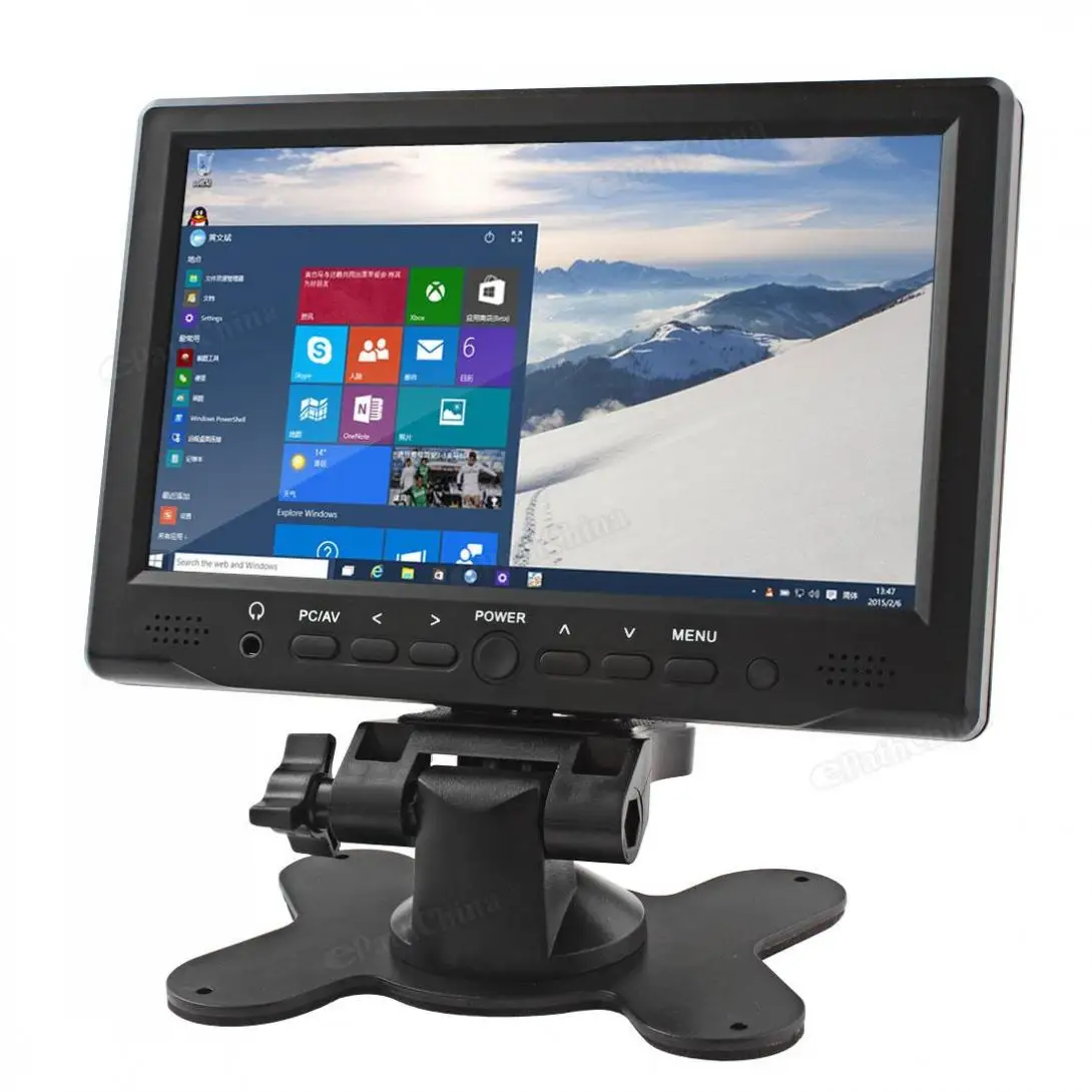 7 дюймов 800x480 TFT LCD цветной автомобильный монитор Поддержка HDMI интерфейс AV VGA
