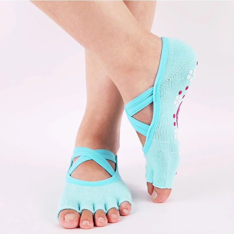 Buy 3 Pairs Women Yoga Socks Cotton Open Toe Sports