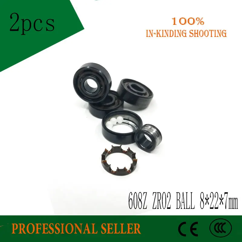 Подшипник для скейтборда керамический швейцарский BSB 608 8*22*7 мм ABEC-11 гибридный 6