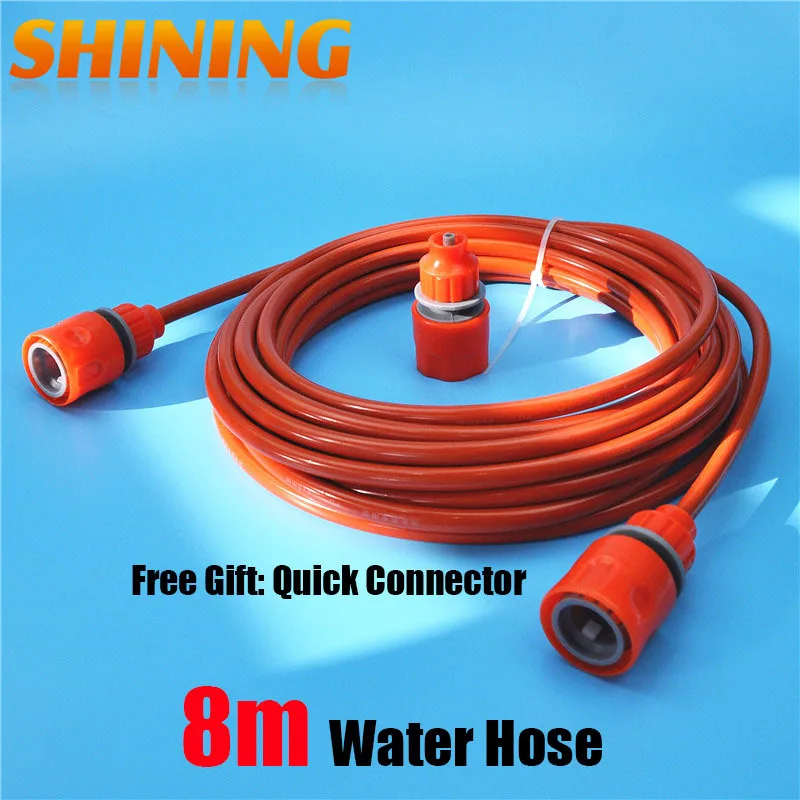 25 Feet 8m Orange PU Car Washing Garden Watering Hose Pipe With Quick Connector High Pressure Car Washer Pipeline Conduit 5*8mm high pressure washer hose