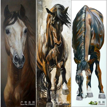 

5D DIY Diamond Painting Animal Full Posters Icon Diamond Cross Stitch Mosaic Decorative Painting Diamond Embroidery Horse