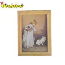 Dongzhur Новинка Высокое качество 1:12 Кукольный дом мини Настенная роспись деревянная игрушка DIY Кукольный дом украшение мебель аксессуары WWP1167