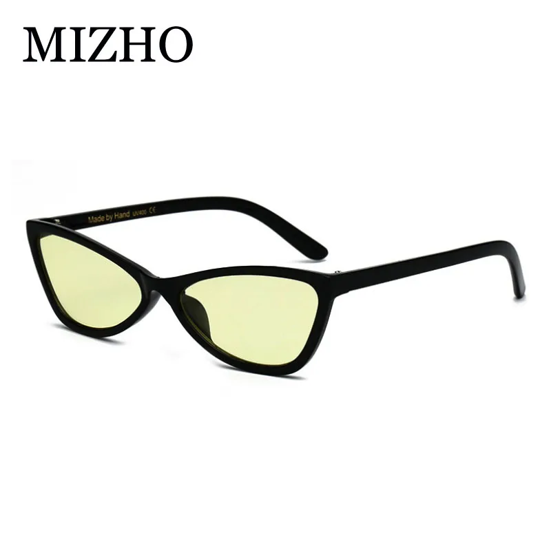 Модные красные узкие солнцезащитные очки MIZHO женские Винтажные Солнцезащитные