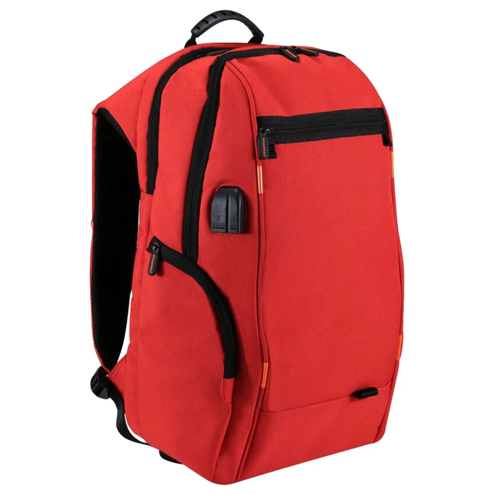 Открытый зарядный рюкзак камера сумка рюкзак с USB портом водонепроницаемый дышащий Дорожная сумка износостойкий Противоугонный рюкзак - Цвет: Красный
