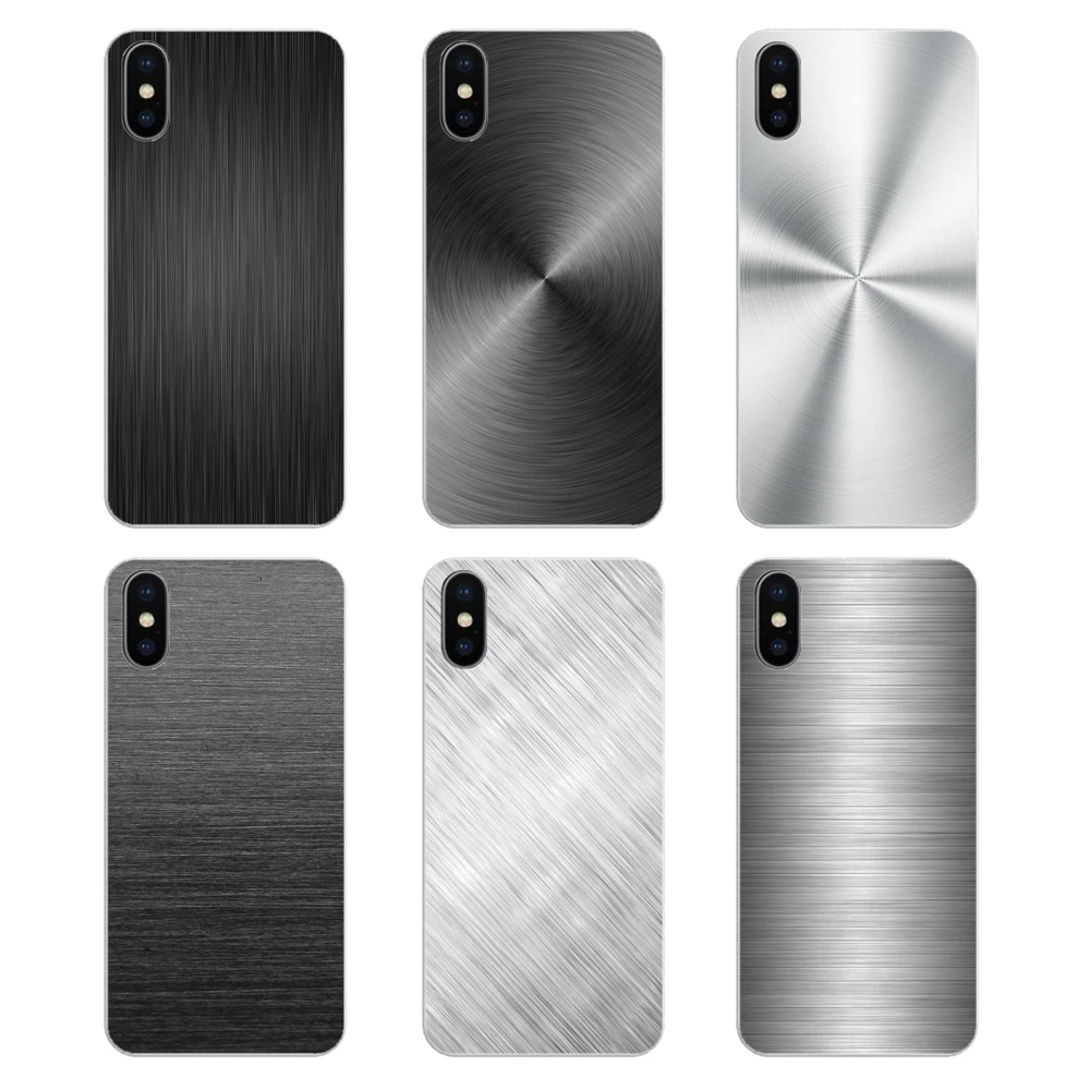 

For Samsung Galaxy Note 8 9 S9 S10 A8 A9 Star Lite Plus A6S A9S Brushed Metal Textures Art Print Poster Silicone Phone Cover Bag