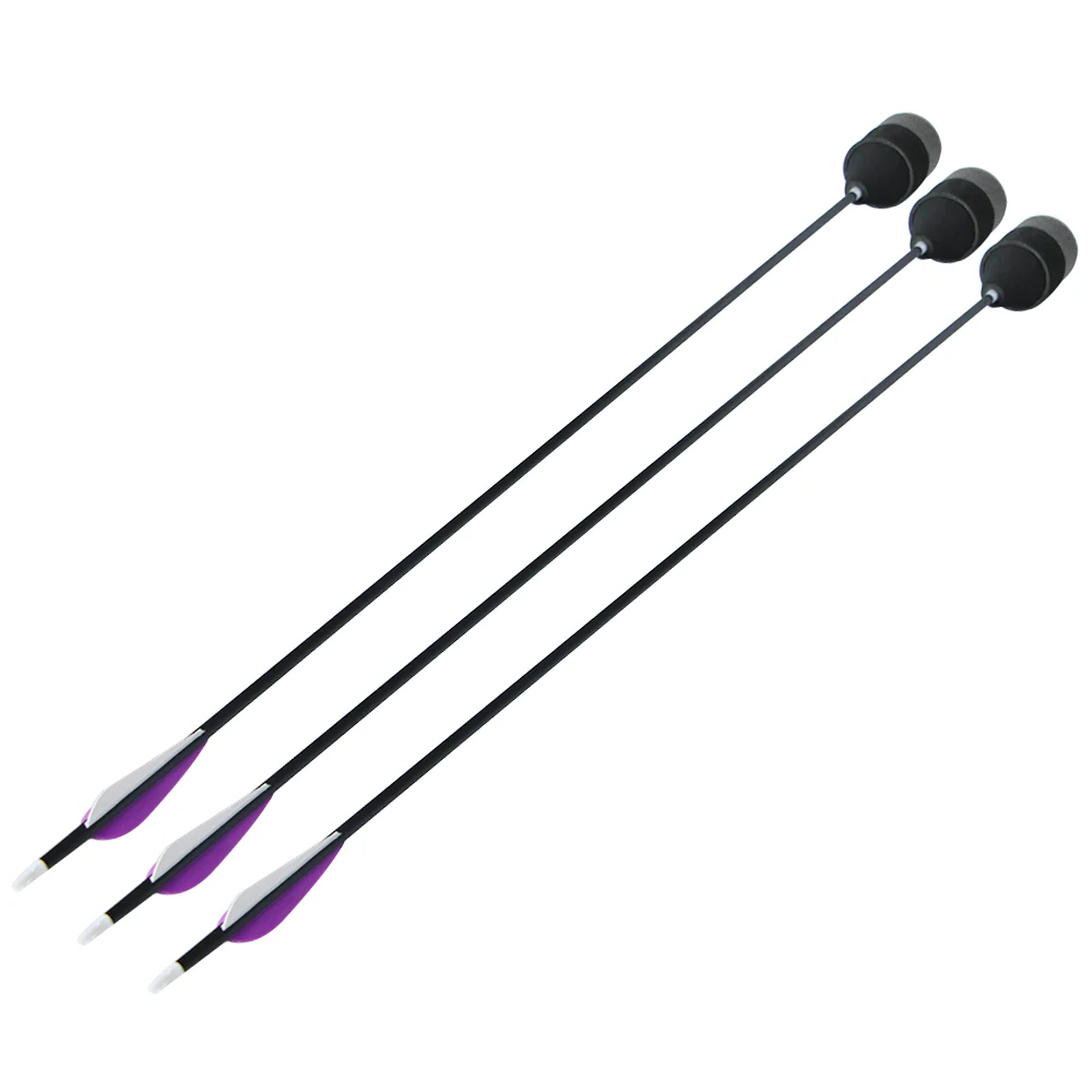 12 pieces mix carbon arrow with 12 pcs foam arowhead soft arrow for