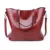 Las mujeres de cuero del bolso de lujo aceite Cera señora color sólido con bolsillo monedero del mensajero del hombro femenino grande SAC bolsos mujer