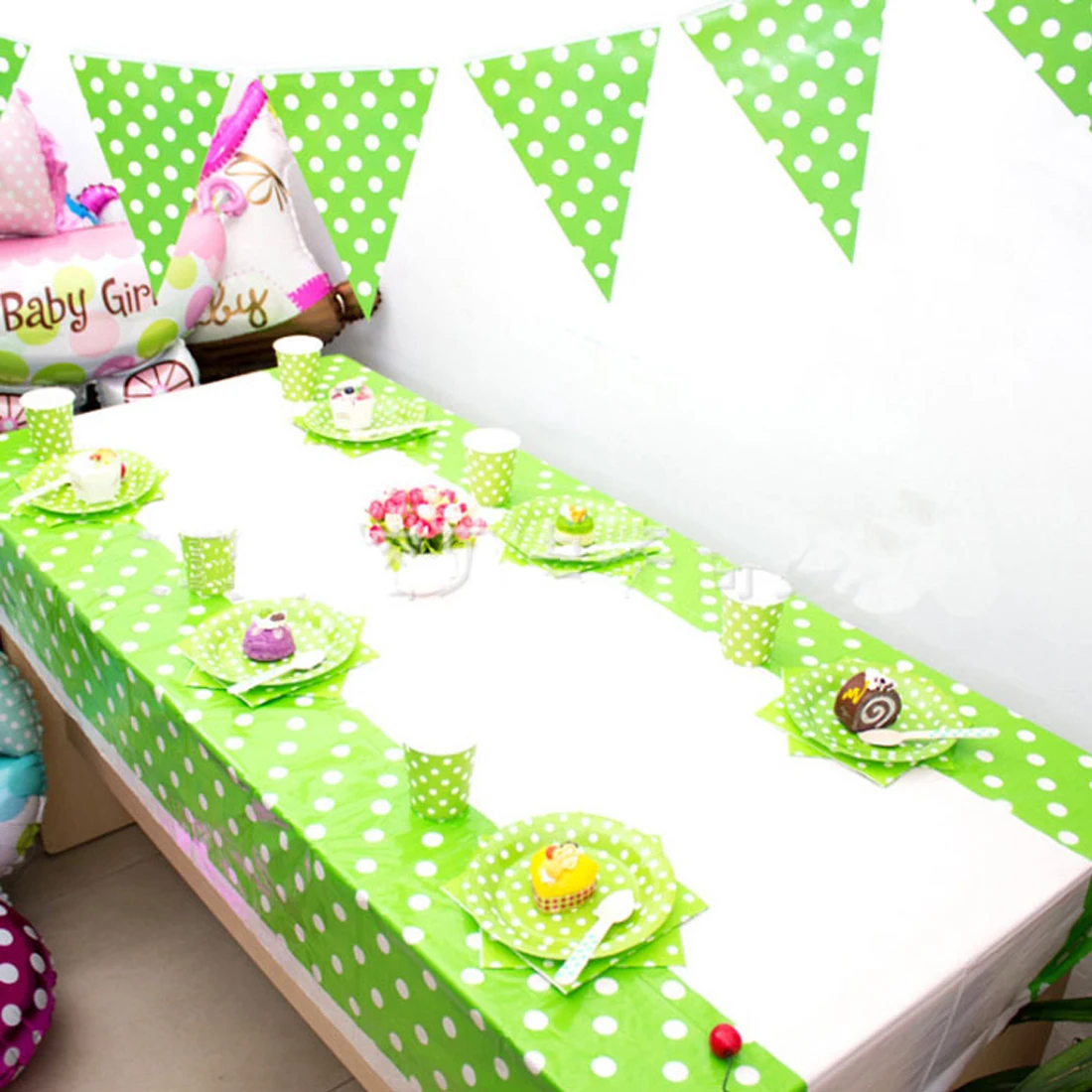 

Colorful Polka Dot Plastic Table Cloth Baby Shower Decoration Supplies Kids Birthday Party Decoration Disposable Tablecloth