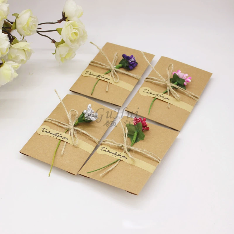 Us 155 40 Di Scontofai Da Te Il Matrimonio Invito Buste Personalizzate Personalizzati Benedizioni Biglietto Di Auguri Busta Kraft Fiori Di Carta