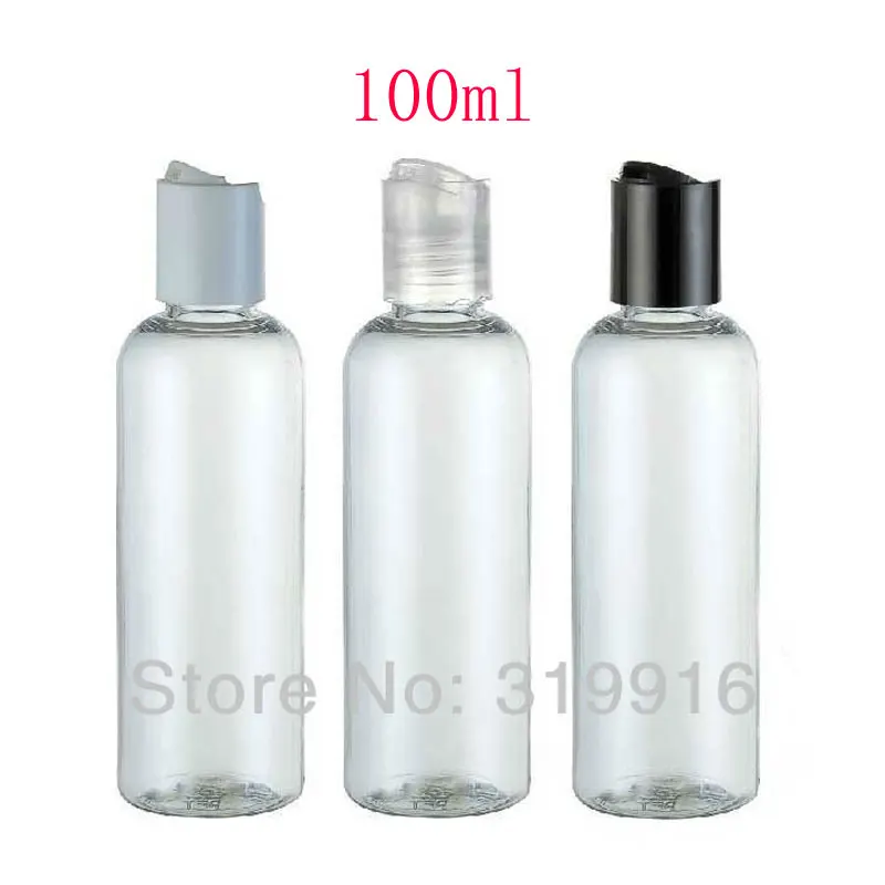

100ml X 50 empty transparent PET plastic lotion bottles with press cap lid for travelling ,shampoo bottle cosmetic packaging