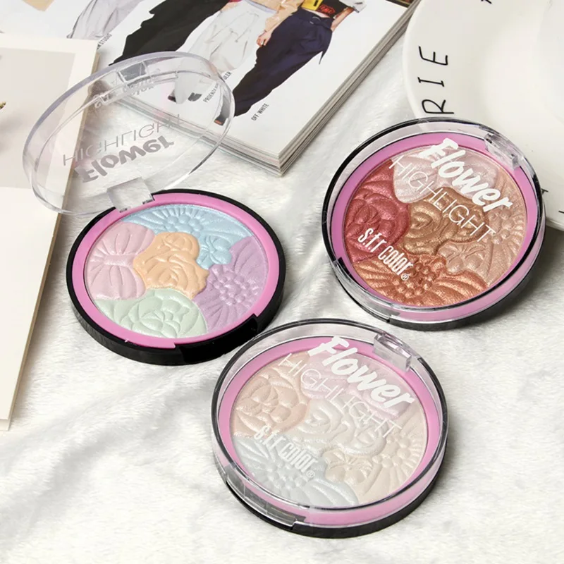 

Colorful Highlighter Face Makeup Powder Cheek Color Brozer Comestics Contour Blush Powder woman Cosmetic