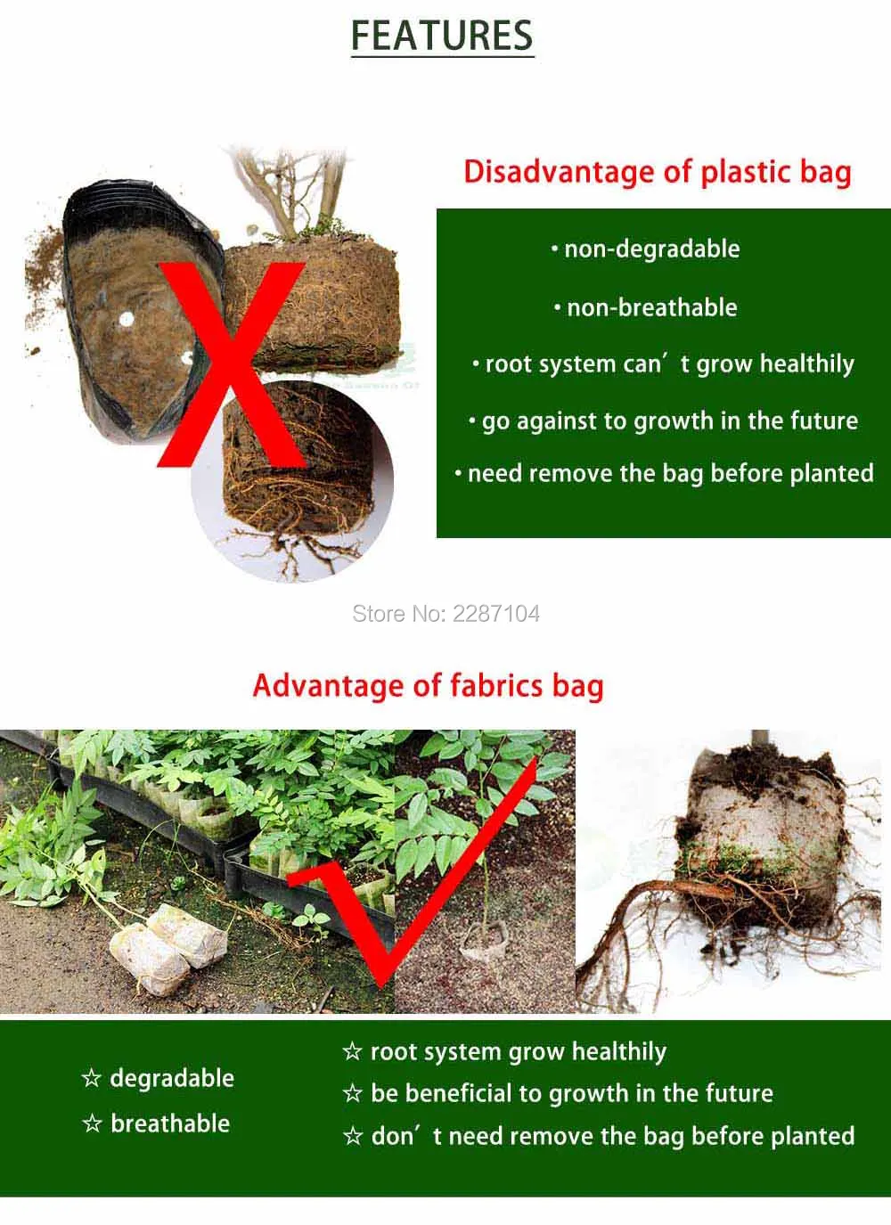 25pc Flower Plant Green Organic Vegetable Seed Germinate Seedling Sprout Cutting Clone Grow Pot Non-woven Fabrics Bag Breathable