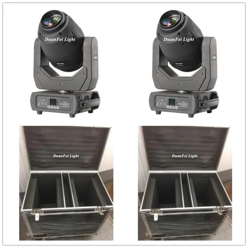 (Flycase) 4lot 8 prism rotation led moving head zoom lyre 250w frost function beam spot dmx | Освещение