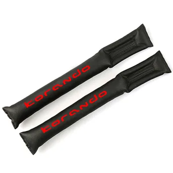 

For Ssang Yong Korando Car Seat Gap Plug PU Leather Filler Seat Spacer Storage Slot Plug 2Pcs Red Blue White