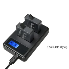 LCD Dual USB Battery Charger For Gopro Hero 5 Action Camera