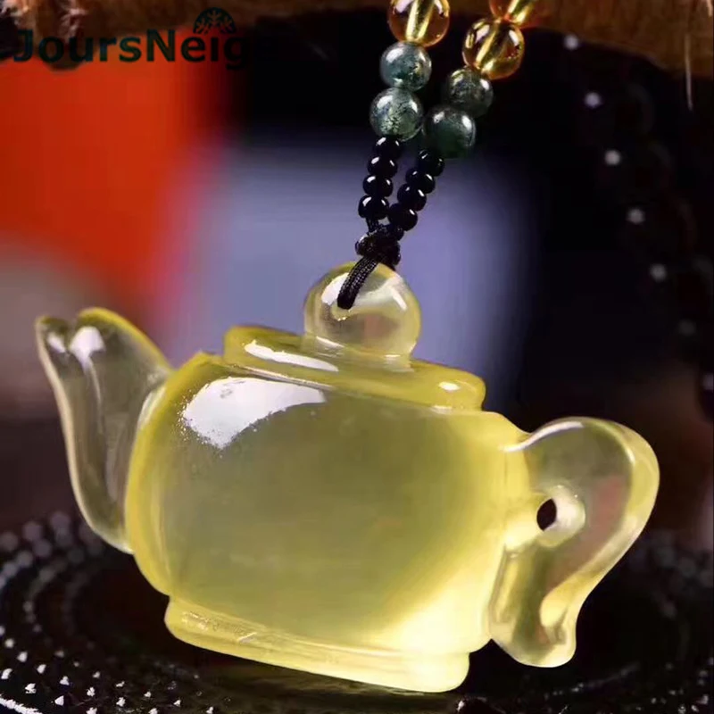 Wholesale Fine Yellow Natural Crystal Pendant Teapot Pendant Beads