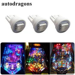 Autodragons Цвет ful 194 5050SMD 1 светодиодный AC DC 6,3 V белый зеленый желтый красный синий янтарь Цвет Светодиодная лампа для пинбольного автомата лампы