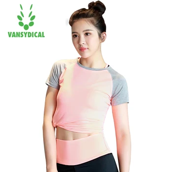 

Women Yoga Shirt Top Slim Short Sleeve Fitness Gym Workout Running Sportswear Vansydical