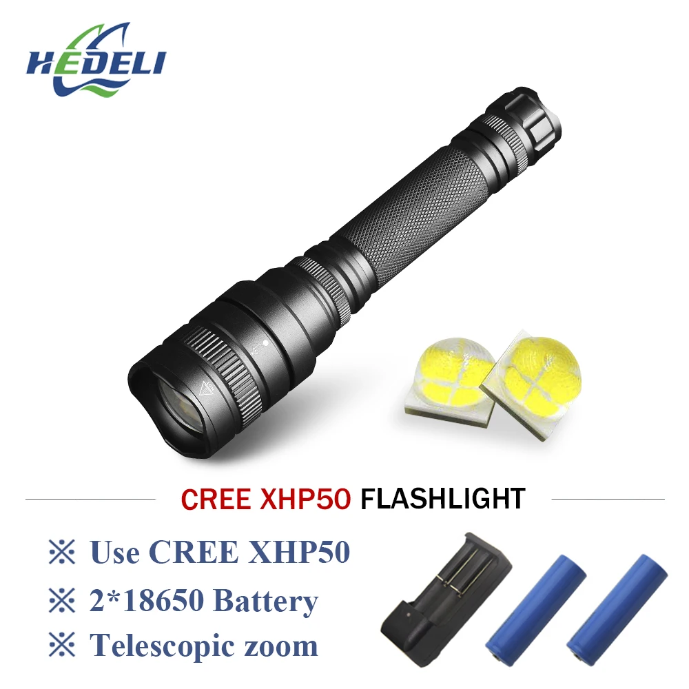 

xhp50 Searchlight hunting flashlight rechargeable torch zoom powerful led flashlight 18650 camping led lantern lampe torche