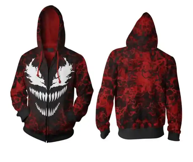 venom zipper hoodie