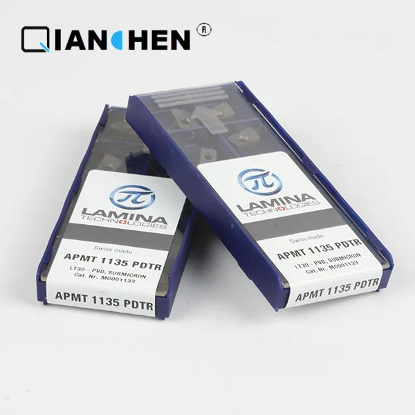 

Genuine original high quality high-performance LAMINA APMT 1135 PDTR LT30 (10pcs/lot) tungsten Carbide Cutting tools inserts