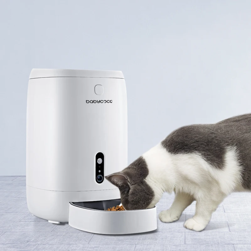 

3.6L Cat Automatic Pet Dog Feeder Intelligent Timing Quantitative Dispenser Food Bowl Remote 2-Way Video Voice 4 times One Day